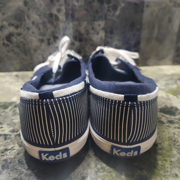 Keds Striped Slip On Shoes Sz 8 Womens Blue White Tie Toe Loafers WF57144. - Picture 4 of 8